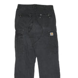 CARHARTT Mens Cotton Black Regular Cargo Trousers W30 L32 Workwear Casual Pants