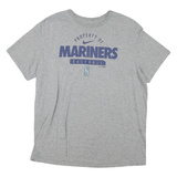 NIKE Mens Grey Mariners Baseball Graphic T-Shirt XL Short Sleeve Crew Neck