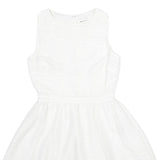 REISS Womens White Fit & Flare Polyester Sleeveless Short Dress UK 8 Elegant
