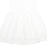 REISS Womens White Fit & Flare Polyester Sleeveless Short Dress UK 8 Elegant