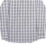 COVERI Mens Blue & White Check Shirt L Long Sleeve Button Closure Casual