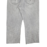 LEVI'S 501 Mens Jeans Grey Regular Straight Denim Light W36 L23 Button Closure