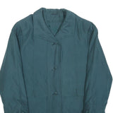 BIAGGINI Womens Teal Button Jacket S Polyester Blend Classic Elegant Button