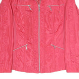 CANDA Womens Pink Outdoor Jacket L Polyester Blend Microfibre Plain Zip