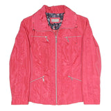 CANDA Womens Pink Outdoor Jacket L Polyester Blend Microfibre Plain Zip