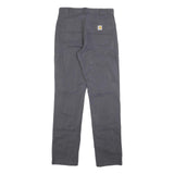 CARHARTT Mens Cotton Blend Grey Relaxed Straight Trousers W32 L36 Workwear