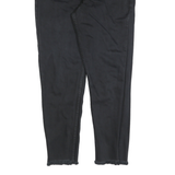 LEVIS Mens Black Slim Skinny Denim Raw W28 L28 Frayed Hem Cotton Zip Jeans