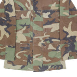 AMERICAN APPAREL Mens Green & Brown Camouflage Military Jacket XS Cotton Blend