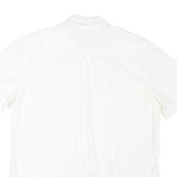TOMMY HILFIGER Mens White Cotton Blend Short Sleeve Shirt M Classic Button Down