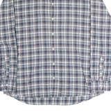 TOMMY HILFIGER Mens Blue & Brown Check Shirt XL Button Down Casual Cotton