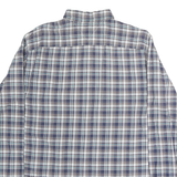 TOMMY HILFIGER Mens Blue & Brown Check Shirt XL Button Down Casual Cotton