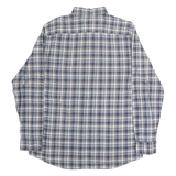 TOMMY HILFIGER Mens Blue & Brown Check Shirt XL Button Down Casual Cotton