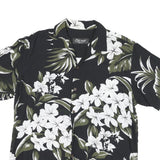 FAVANT Mens Black & Olive Floral Rayon Shirt XL Summer Holiday Casual