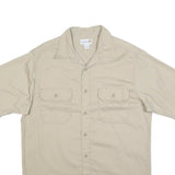 CARHARTT Mens Beige Workwear Cotton Shirt L Button Pocket Casual Durable