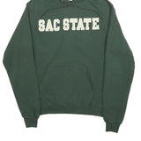 CHAMPION Mens Green Sac State Pullover Hoodie S Cotton Blend Casual Sweatshirt