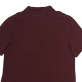 NAUTICA Mens Maroon Short Sleeve Plain XL Polo Shirt Classic Comfort