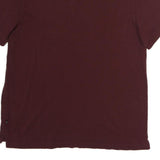 NAUTICA Mens Maroon Short Sleeve Plain XL Polo Shirt Classic Comfort