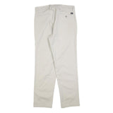 DOCKERS Mens Regular Beige Cotton Blend Trousers W34 L34 Zip Closure Plain