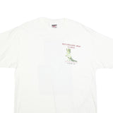 ONEITA Mens White XL Graphic T-Shirt Short Sleeve Crew Neck Cartoon Print