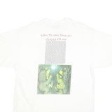 ONEITA Mens White XL Graphic T-Shirt Short Sleeve Crew Neck Cartoon Print