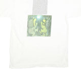 ONEITA Mens White XL Graphic T-Shirt Short Sleeve Crew Neck Cartoon Print