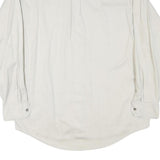 NATURAL STYLE Mens White Plain Shirt XL Cotton Blend Long Sleeve Button Collar