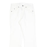 LEVI'S Womens White Regular Fit Bootcut Denim Jeans W25 L26 Cotton Blend Zip 517
