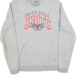 NIKE Mens Grey JHS Red Devils JROTC Pullover Hoodie M Lightweight Cotton Blend
