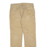 LEVI'S Mens Beige Cotton Blend Regular Straight Trousers W32 L32 Casual Zip