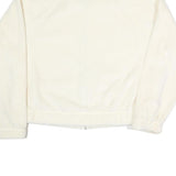HOLLISTER Womens White Polyester Blend Zip Jacket L Fleece Casual Essential