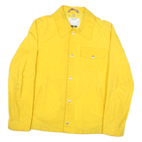 PERFECTO BRAND Mens Yellow Coach Jacket M Cotton Blend Woven Plain Classic Fit