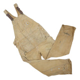 CARHARTT Mens Beige Cotton Blend Relaxed Dungarees L W42 L29 Workwear Utility