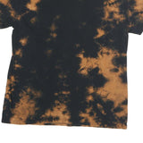CHEMISTRY Womens Black & Brown Tie Dye Rock Tour Graphic T-Shirt L Short Sleeve