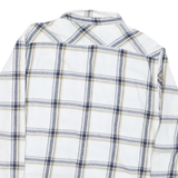LEVI'S Mens White & Grey Yellow Check Shirt L Cotton Blend Casual Stylish