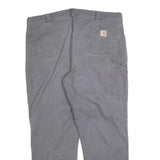 CARHARTT Mens Regular Fit Grey Workwear Trousers W34 L32 Cotton Blend Zip