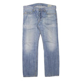 DIESEL Womens Regular Blue Denim Cotton Blend Button Jeans W34 L28 Classic