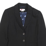 BODEN Womens Black Blazer Jacket UK 6 Viscose Blend Plain Button Closure