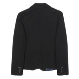 BODEN Womens Black Blazer Jacket UK 6 Viscose Blend Plain Button Closure