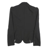 ZARA BASIC Womens Black Classic Jacket L Polyester Blend Button Plain