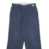 DICKIES Mens Cotton Blend Navy Loose Straight Trousers W30 L29 Workwear Casual