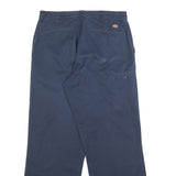 DICKIES Mens Cotton Blend Navy Loose Straight Trousers W30 L29 Workwear Casual