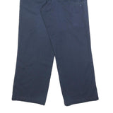 DICKIES Mens Cotton Blend Navy Loose Straight Trousers W30 L29 Workwear Casual