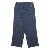 DICKIES Mens Cotton Blend Navy Loose Straight Trousers W30 L29 Workwear Casual