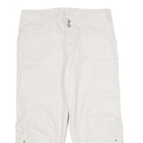 SONOMA Womens White Casual Cotton Blend Cargo Shorts UK 12 W32