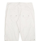 SONOMA Womens White Casual Cotton Blend Cargo Shorts UK 12 W32