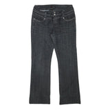 CANDY COUTURE Womens Regular Fit Blue Denim Jeans W30 L29 Stylish Embroidery