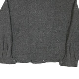 C.I.G Mens Grey Herringbone Double Breasted Jacket L Cotton Blend Button Closure