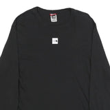 THE NORTH FACE Mens Black Long Sleeve Crew Neck T-Shirt M Cotton Blend Casual