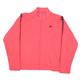 ADIDAS Womens Pink Jacket XL Polyester Blend Plain Sports Zip Athletic Casual