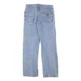 CARHARTT Mens Regular Fit Blue Denim Rinse Jeans W29 L29 Classic Zip Closure